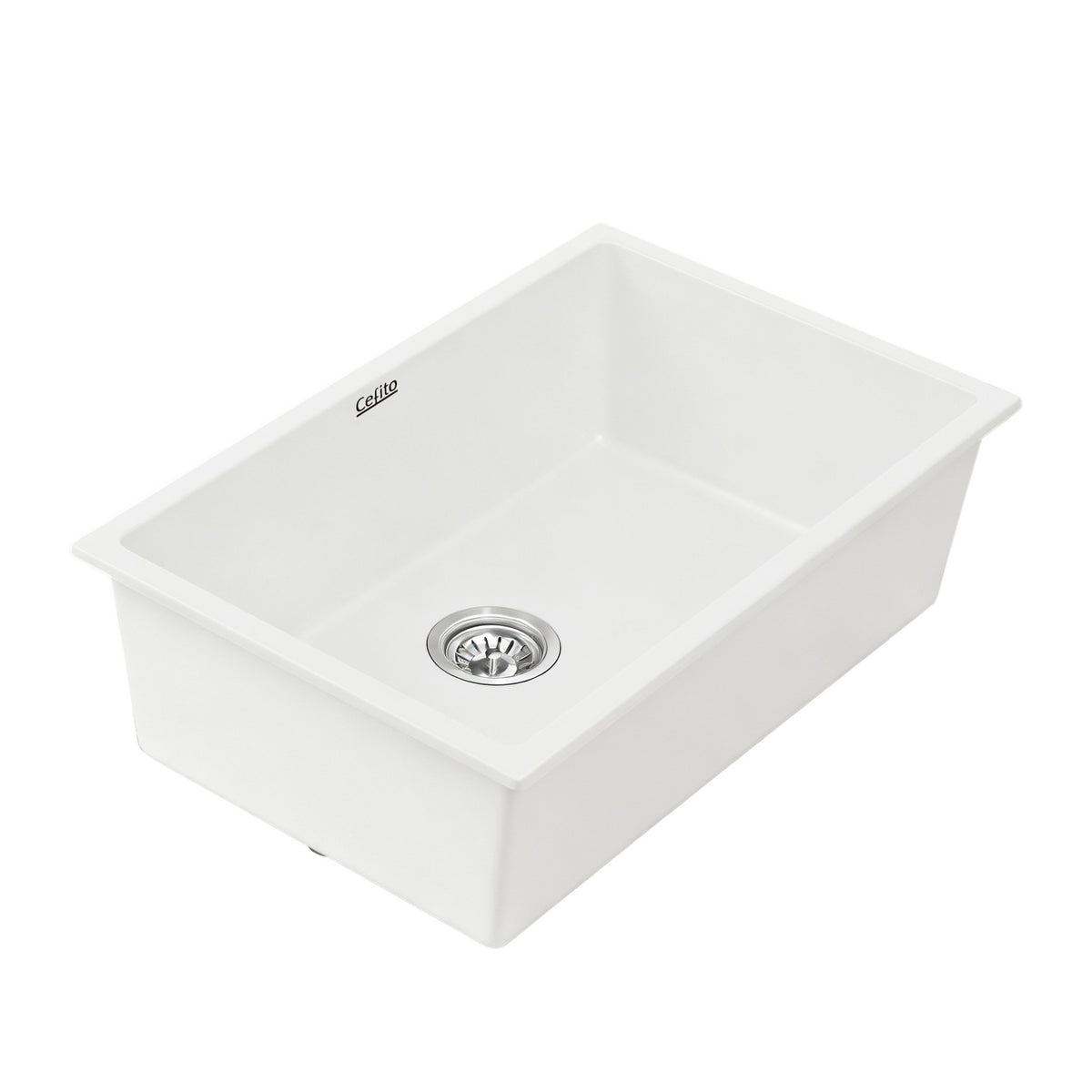 Granite Stone Sink | 70x45cm | Single Bowl | White