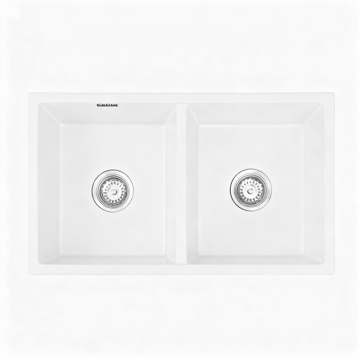 Granite Stone Sink | 77x45cm | Double Bowl | White