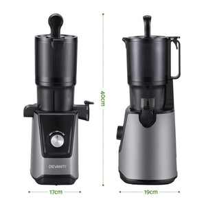 DEVANTI Slow Juicer Cold Press 200W for Fruit Vegetable Juice