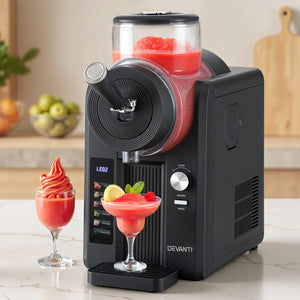 Devanti Slushie Machine 2L | Ice Cream, Smoothie & Milkshake Maker | Black