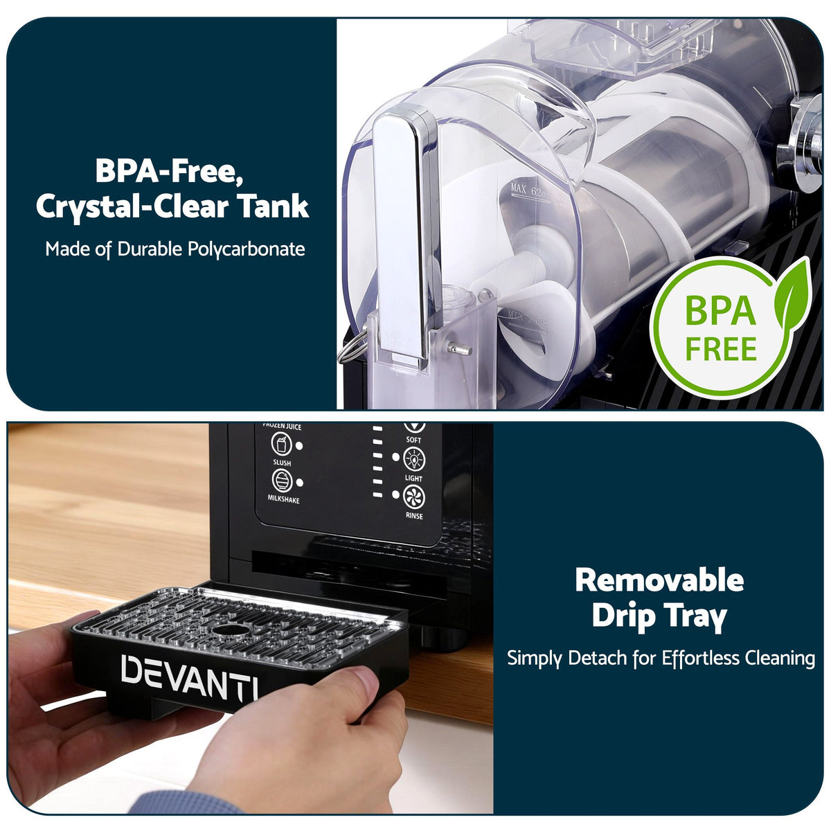 Slushie Machine | 1.8L | Frozen Drinks Maker | Black