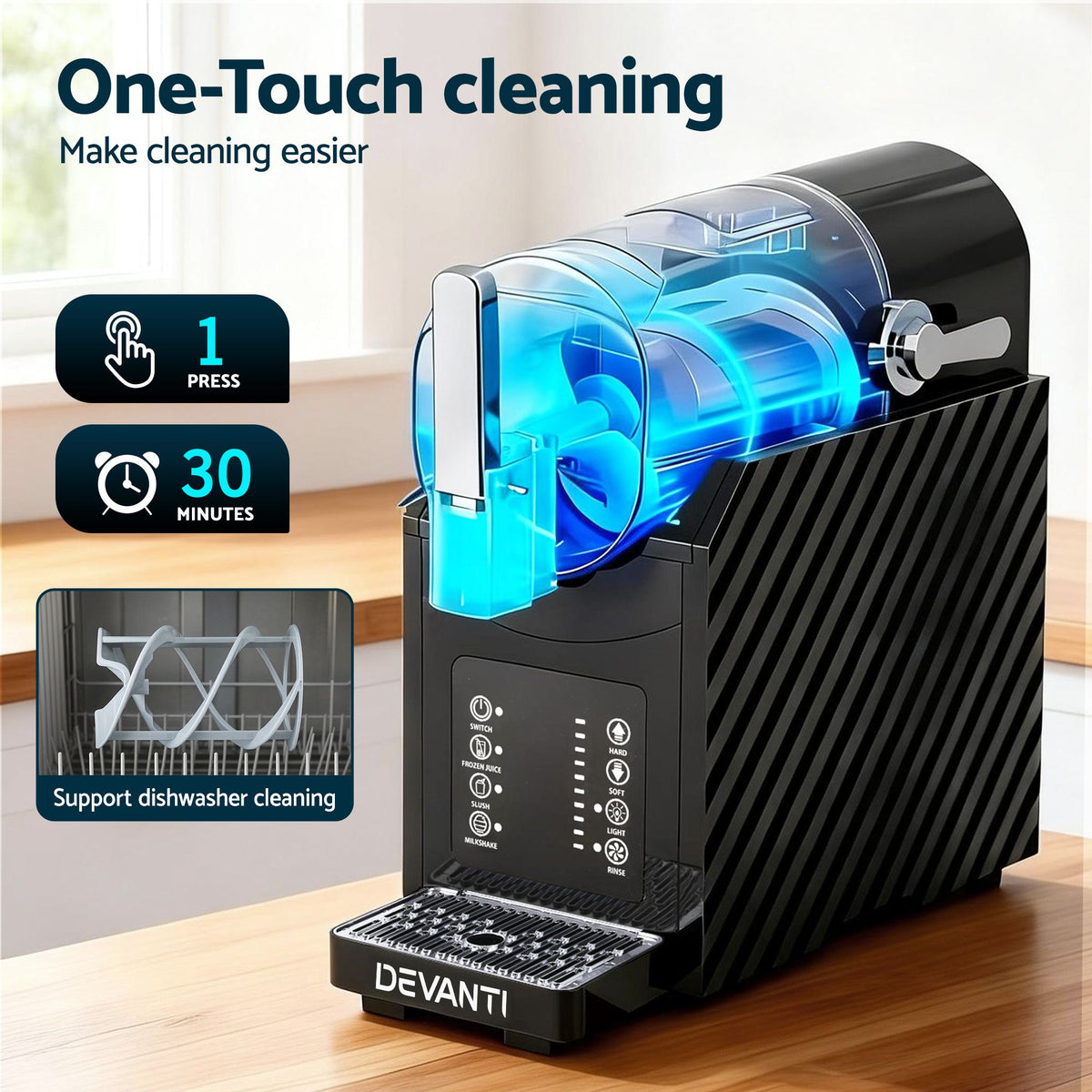 Slushie Machine | 1.8L | Frozen Drinks Maker | Black