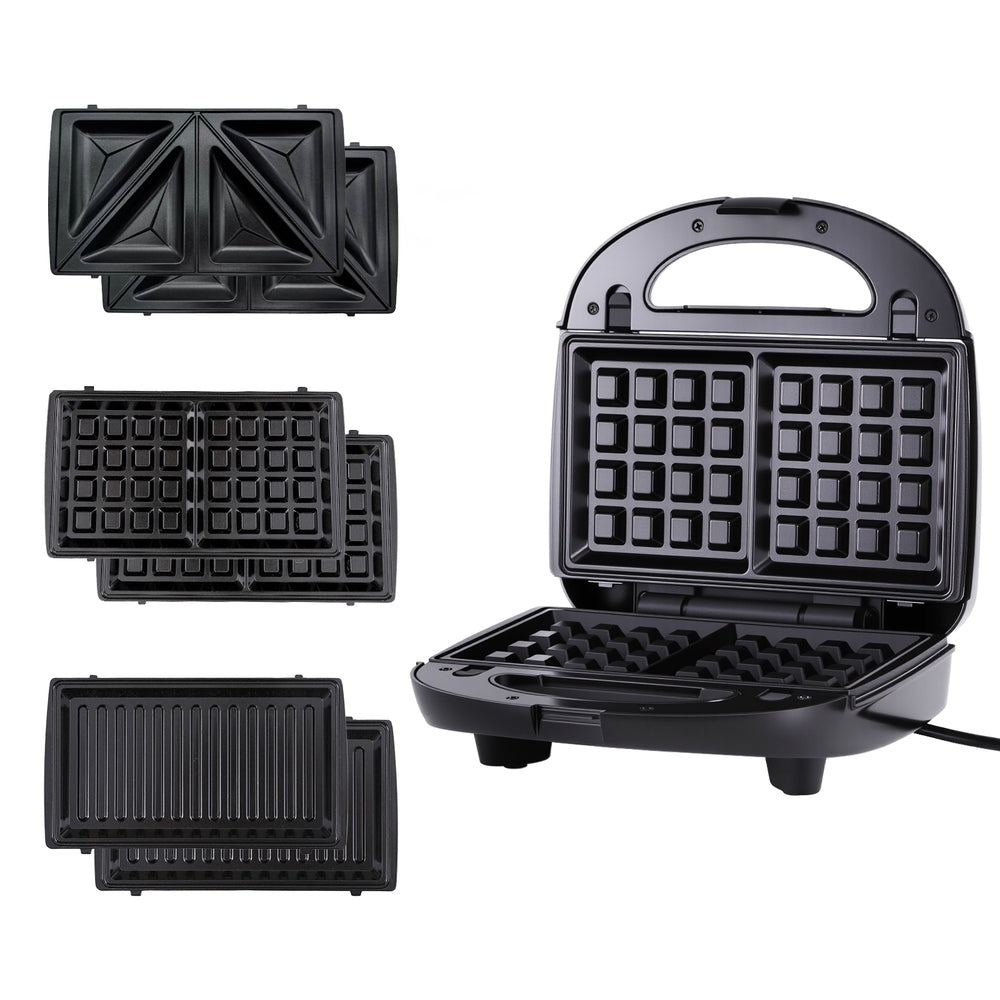 Sandwich Press | 3-in-1 | Waffle + Panini + Grill | 850W