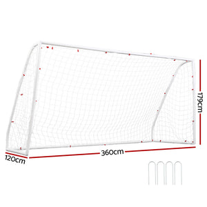 Everfit Soccer Goal Net | 12FT | UPVC Frame | PE Mesh | Weatherproof | Backyard