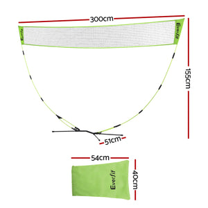 Sports Net | 3m | Badminton Tennis Volleyball | Portable | Yellow