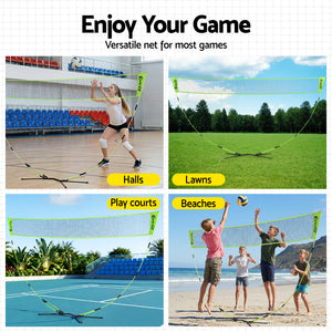 Sports Net | 3m | Badminton Tennis Volleyball | Portable | Yellow