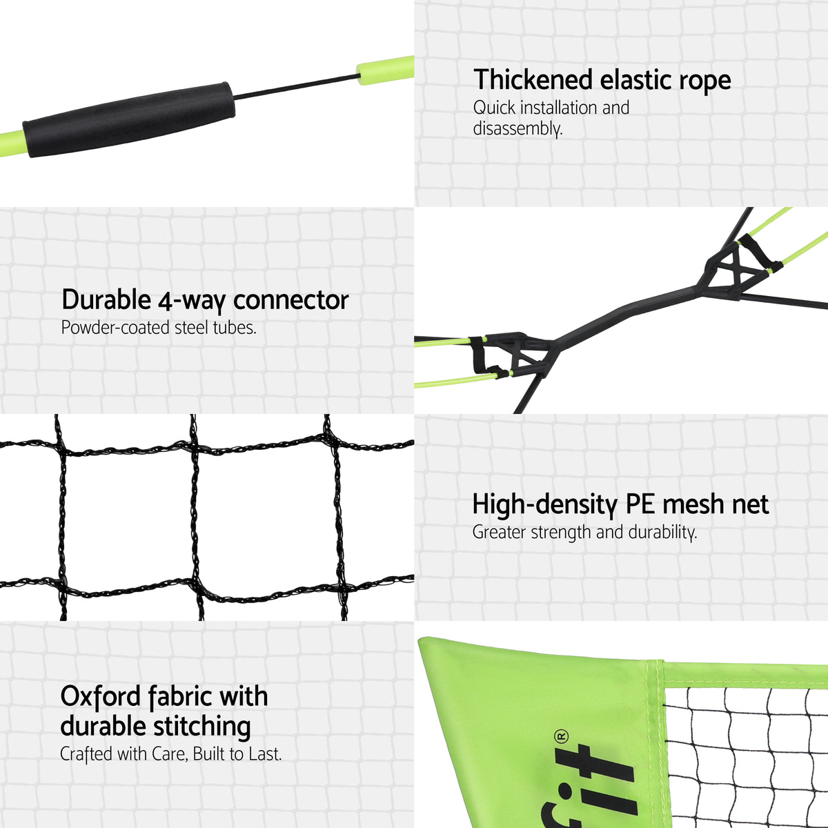Sports Net | 3m | Badminton Tennis Volleyball | Portable | Yellow