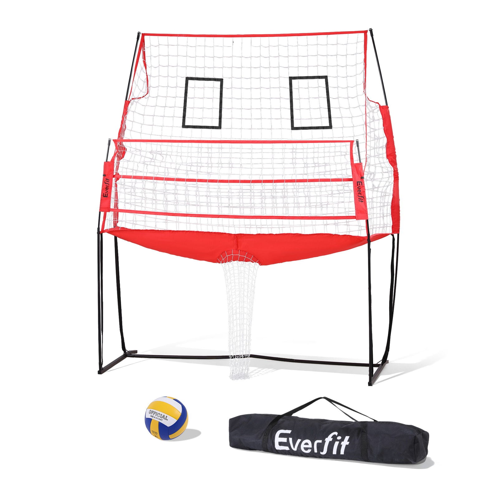 Portable Volleyball Training Net | 8ft | Adjustable Height | Ball + Carry Bag (Version B)