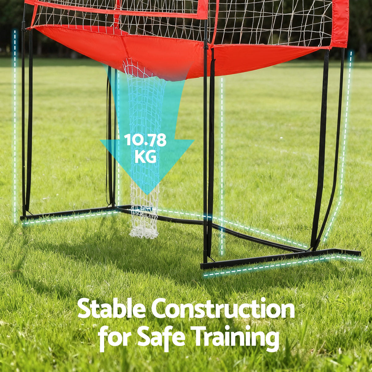 Portable Volleyball Training Net | 8ft | Adjustable Height | Ball + Carry Bag (Version B)