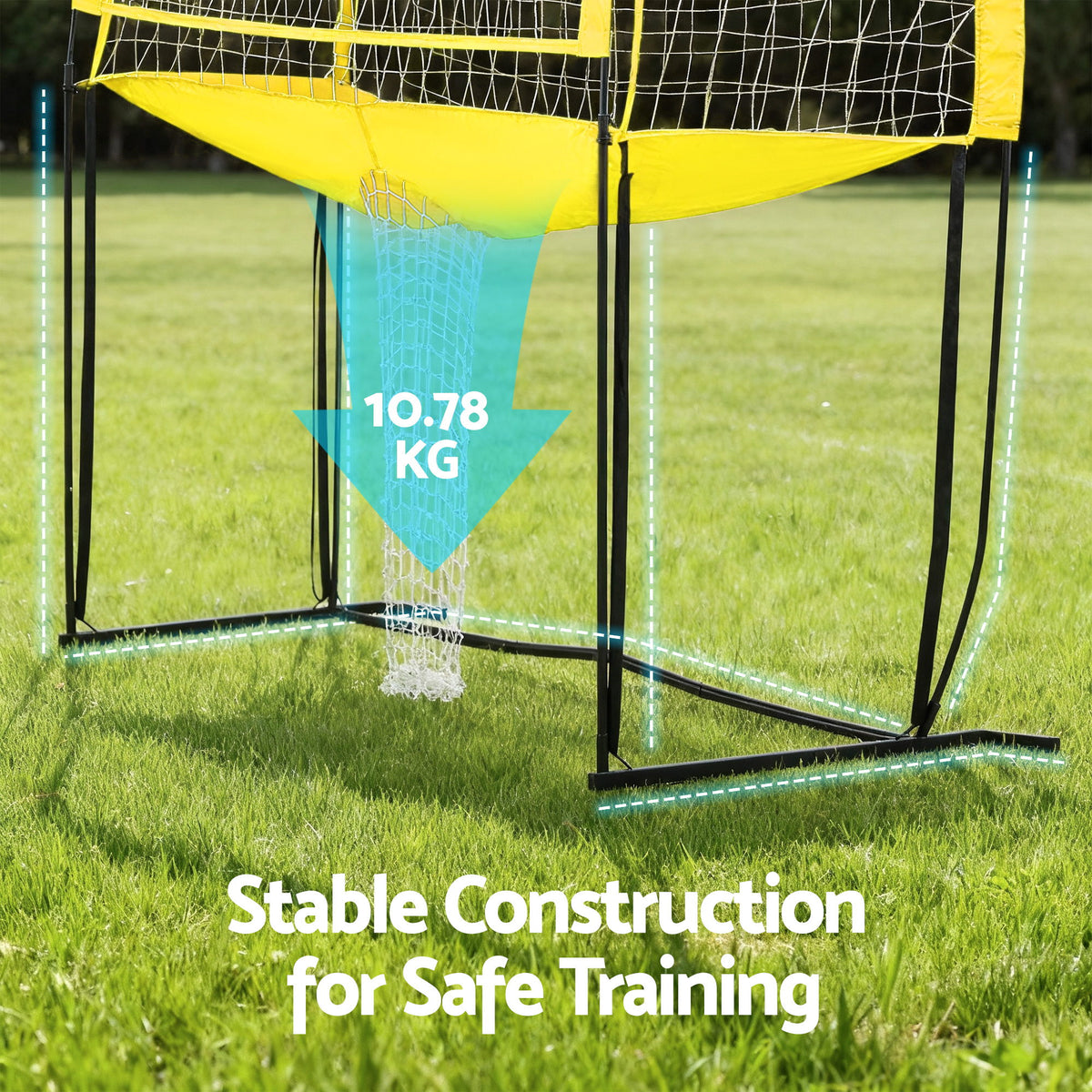 Freestanding Volleyball Net | 8ft | Adjustable Height | Includes Ball + Bag (Version A)