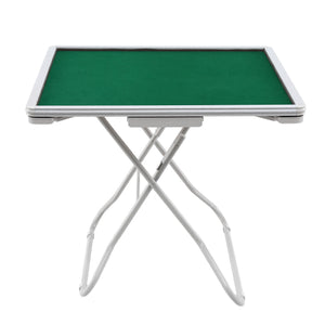 Folding Mahjong Table | 4 Drawers + Cup Holders | Green