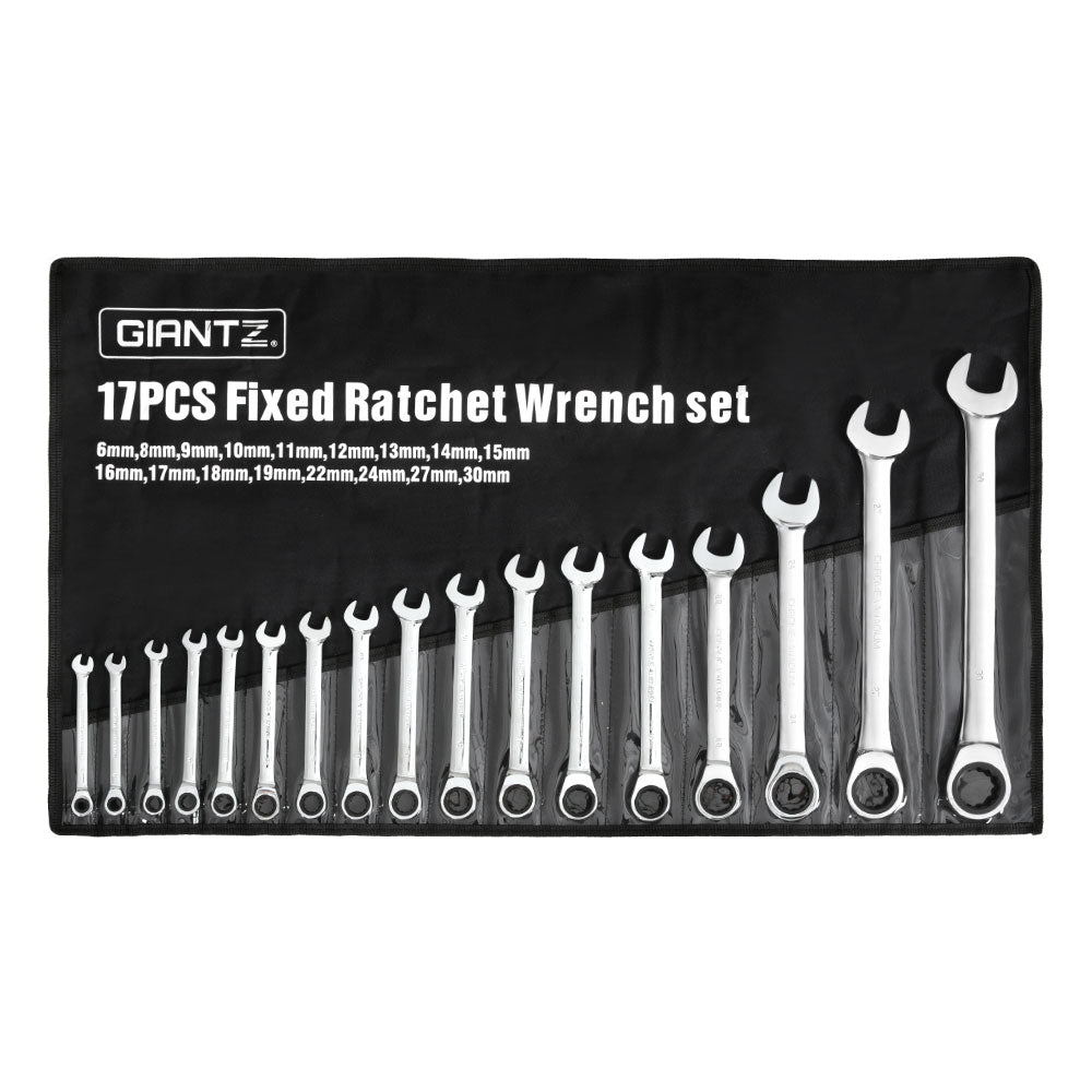 17pcs Ratchet Spanner Set | Metric | 6MM-30MM