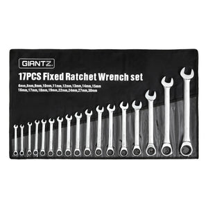 17pcs Ratchet Spanner Set | Metric | 6MM-30MM