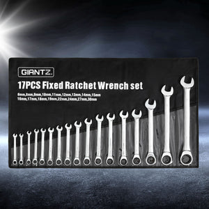 17pcs Ratchet Spanner Set | Metric | 6MM-30MM