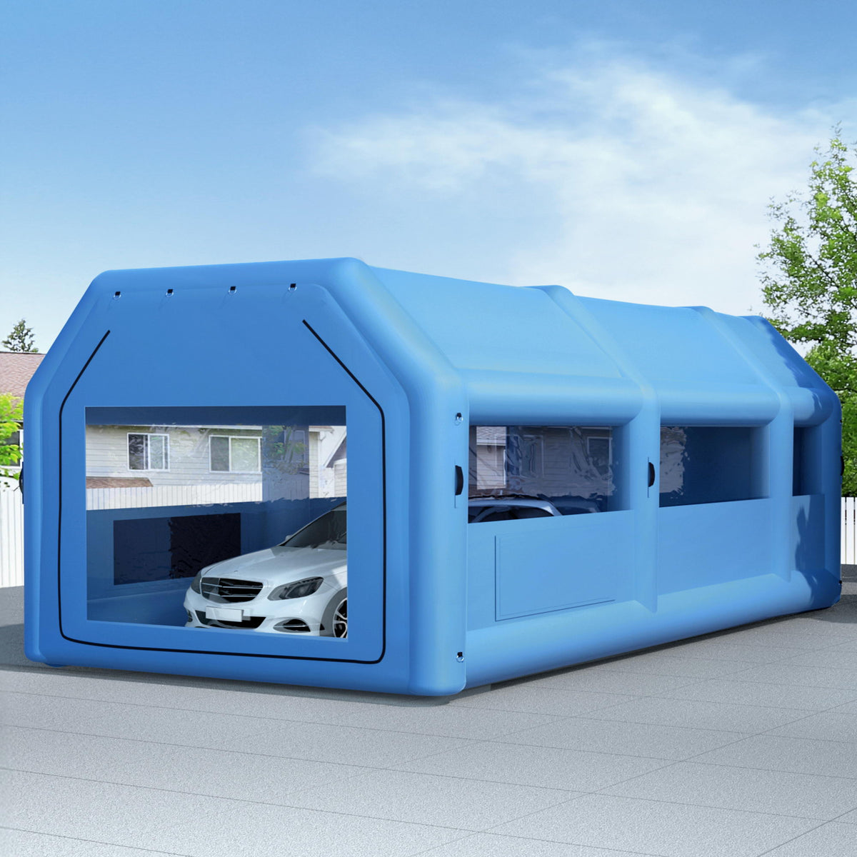 Inflatable Spray Booth | 10x5x3.5m | Car Paint Tent | 2 Blowers + Filters