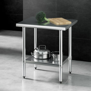 Cefito Stainless Steel Kitchen Bench | Work Table | 610x760mm | 430 Grade