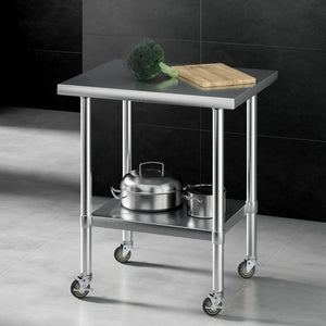 Stainless Steel Kitchen Bench | 760x610mm | 430 Grade | Splashback