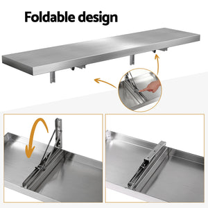 Commercial Wall Shelf | Stainless Steel | Kitchen Storage Rack | 1200x300mm