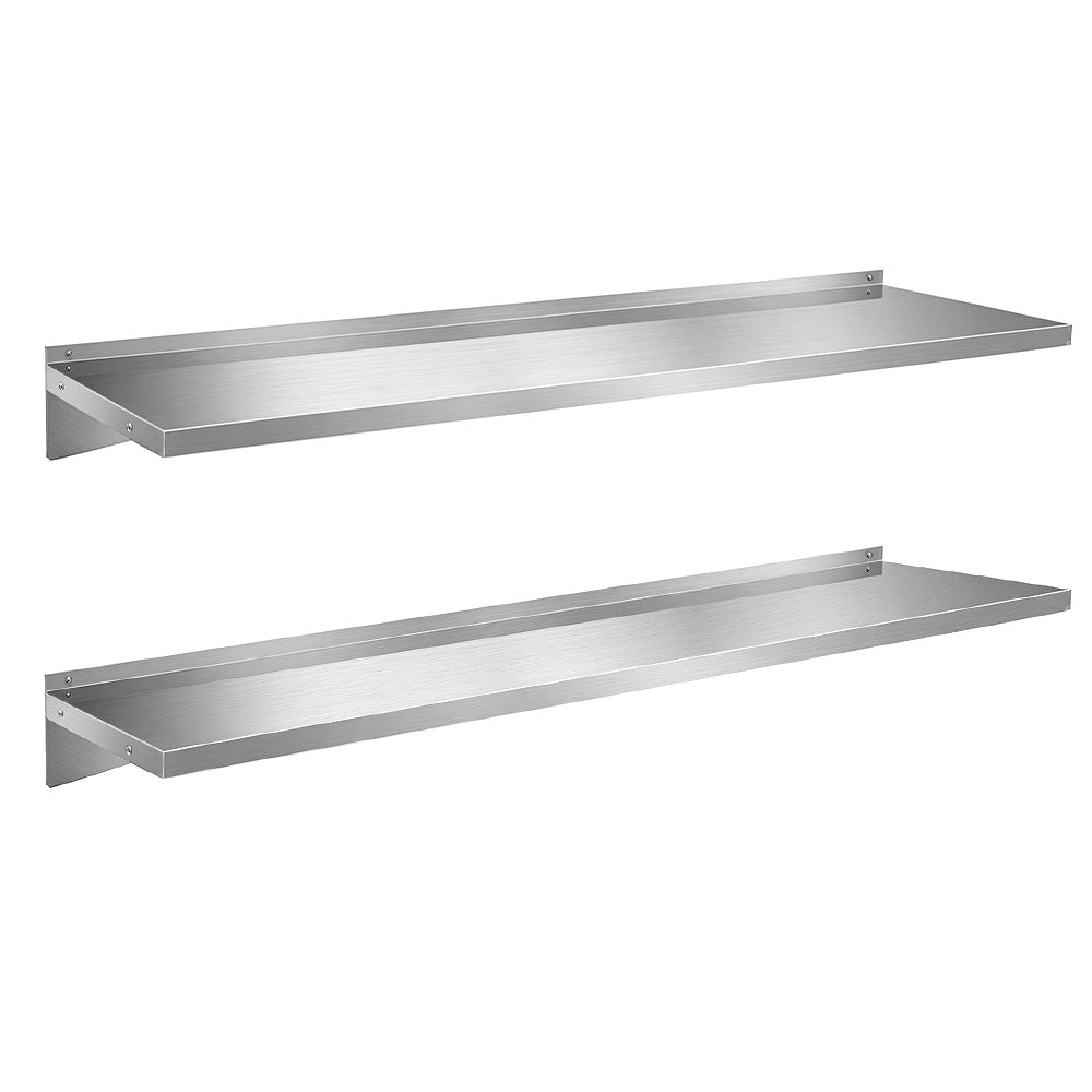 Stainless Steel Kitchen Wall Shelves | 2 Pack | 1200mm