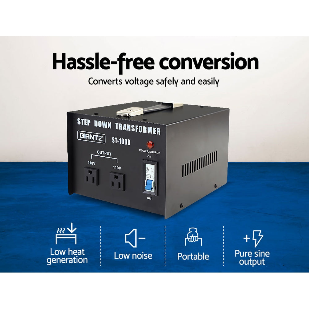 Step Down Transformer | 1000W | 240V to 110V Voltage Converter | AU-US