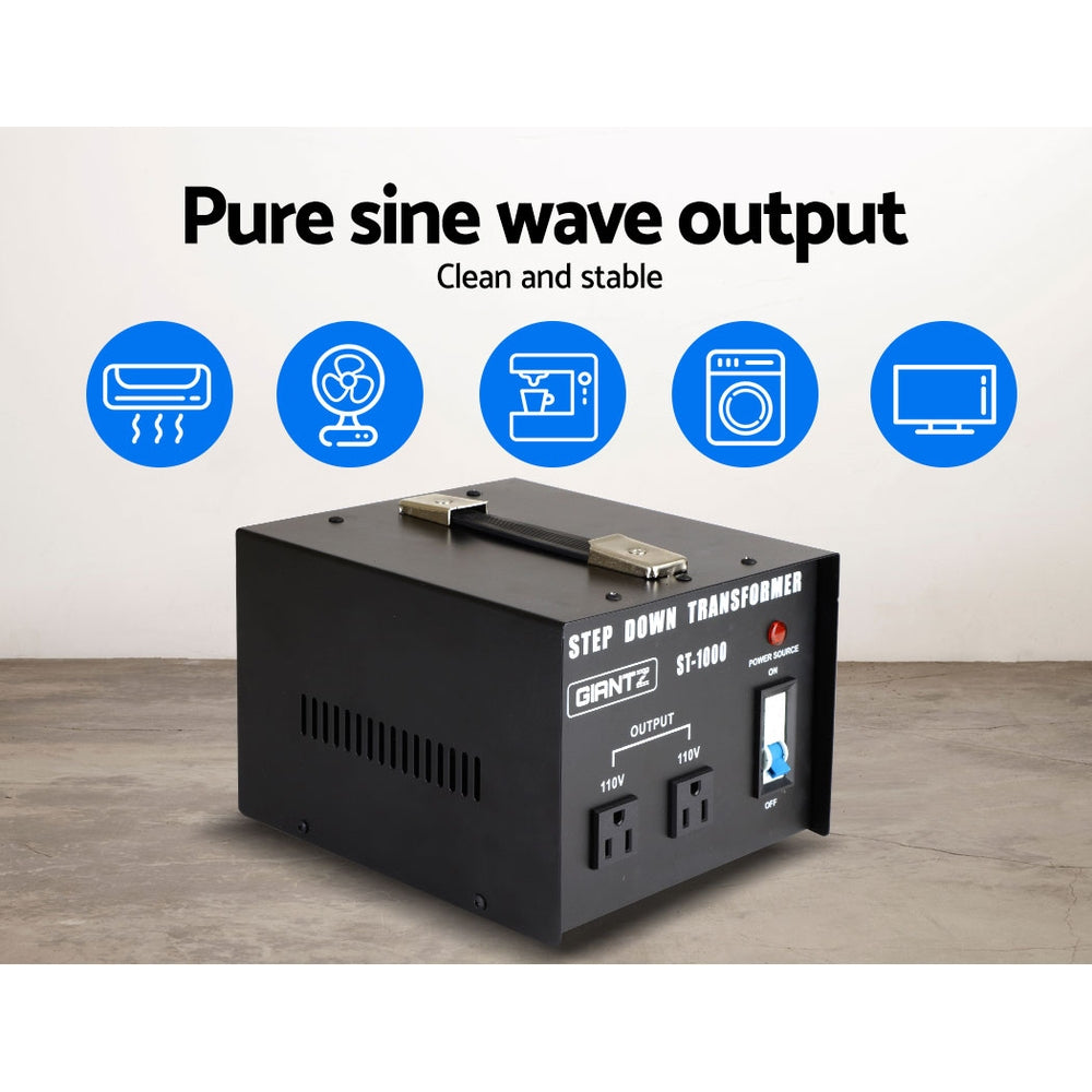 Step Down Transformer | 1000W | 240V to 110V Voltage Converter | AU-US