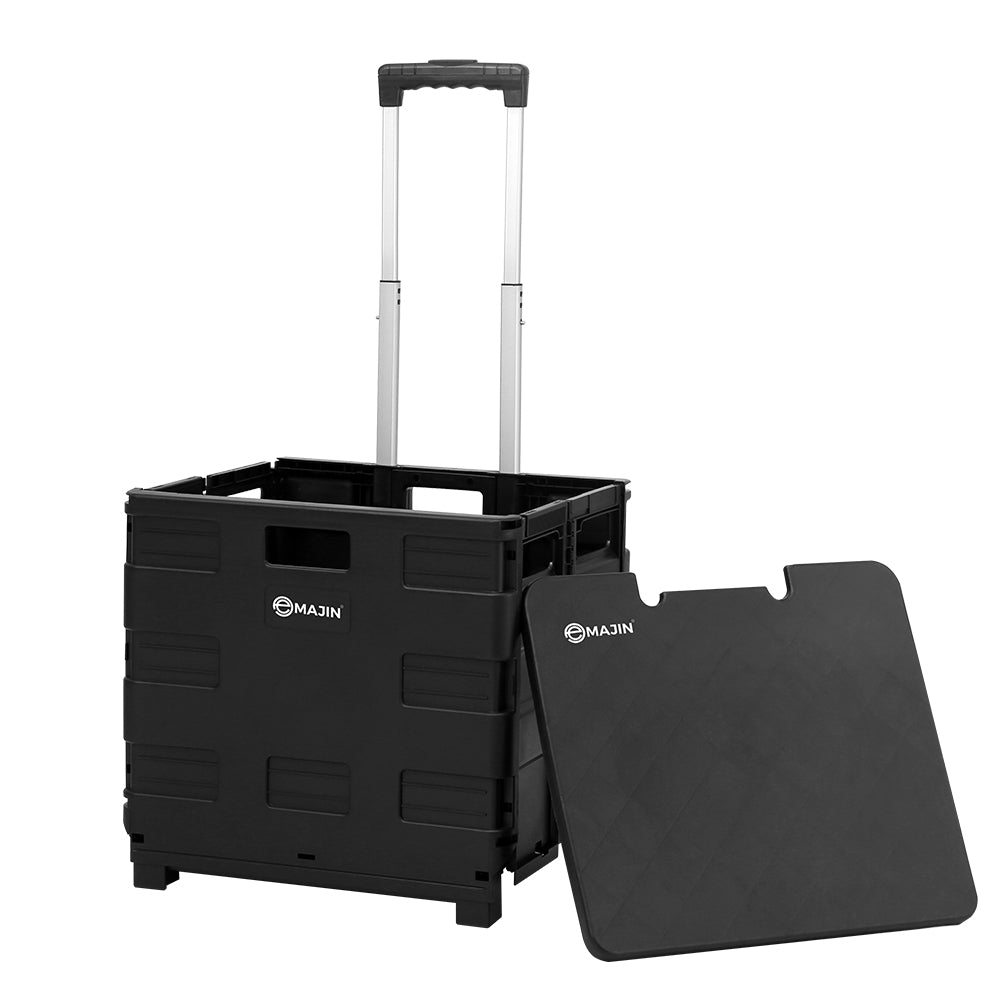 Emajin | Foldable Shopping Cart | Trolley Grocery Basket | Rolling Wheel | Portable | 35KG