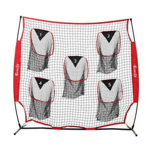 Everfit 1.8m Football Training Net 5 Target Portable Soccer Goal Nets Rebounder