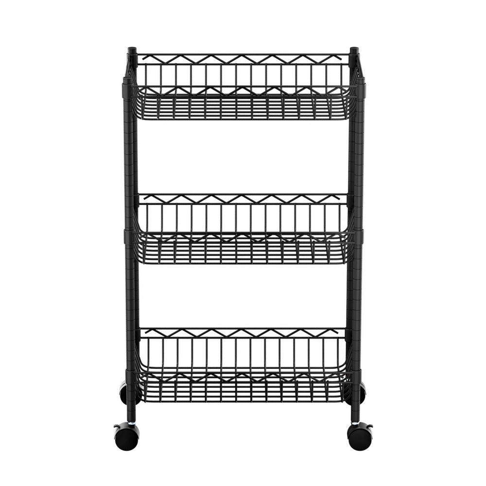 Shelving Unit | 3 Tier | Adjustable Storage Rack | With Wheels
