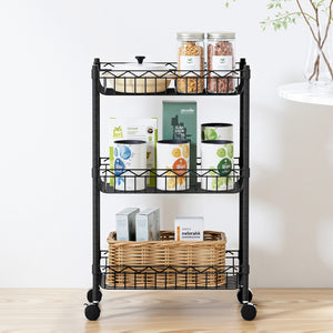 Shelving Unit | 3 Tier | Adjustable Storage Rack | With Wheels