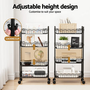Storage Shelving Unit | 4 Tier | Adjustable | With Wheels | Garage Kitchen