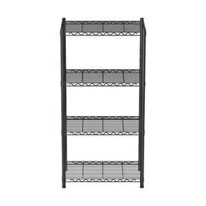 Steel Shelving Rack | 4 Tier | Adjustable Storage Shelves | Garage Kitchen