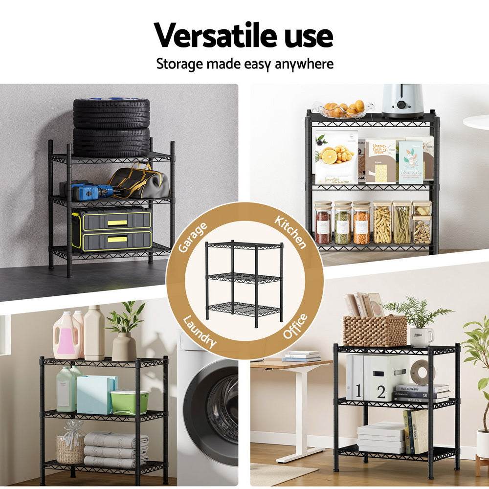 Shelving Unit | 3 Tier | Adjustable Steel Storage Rack