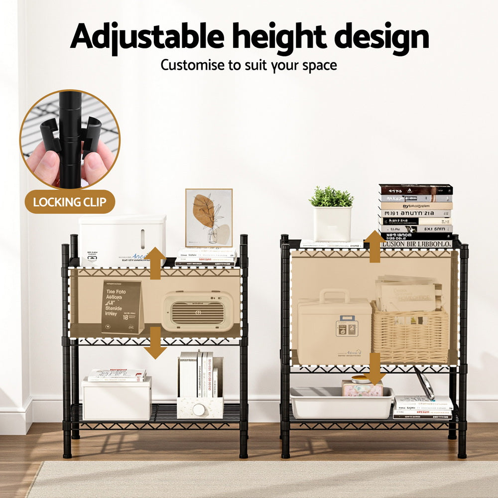 Shelving Unit | 3 Tier | Adjustable Steel Storage Rack