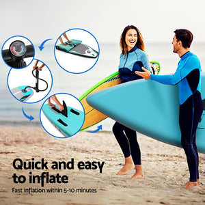 Stand Up Paddle Board | 10.5ft Inflatable SUP, Paddleboard & Kayak | Green