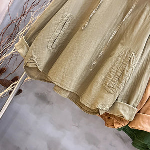 Women's Hooded Long Sleeved Cotton Top | Various Colours | Free Size