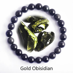 Genuine Natural Stone Bracelet Man Natural Flower Green Gemstone Beads Jewelry for Women Bohemia Style Elastic Bangle Wholesale