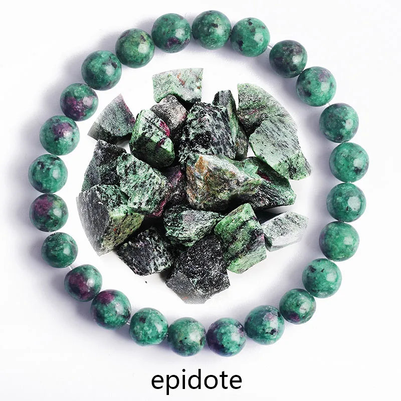 Genuine Natural Stone Bracelet Man Natural Flower Green Gemstone Beads Jewelry for Women Bohemia Style Elastic Bangle Wholesale