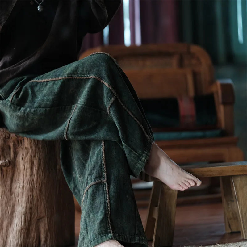 Women's Wide Legged Cotton Pants | High Quality | Free Size