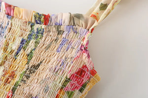 Bohemian Hippie Maxi Dress | Floral Chiffon Lace-Up Spaghetti Strap | Sleeveless A-Line Holiday Dress | S–L