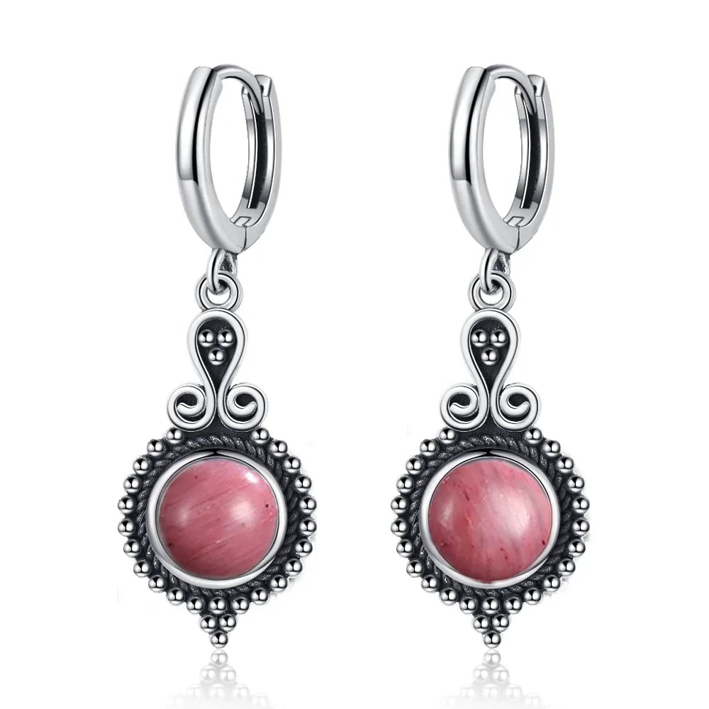Natural Stone Bohemian Drop Earrings | Kyanite & Moonstone | Assorted Designs