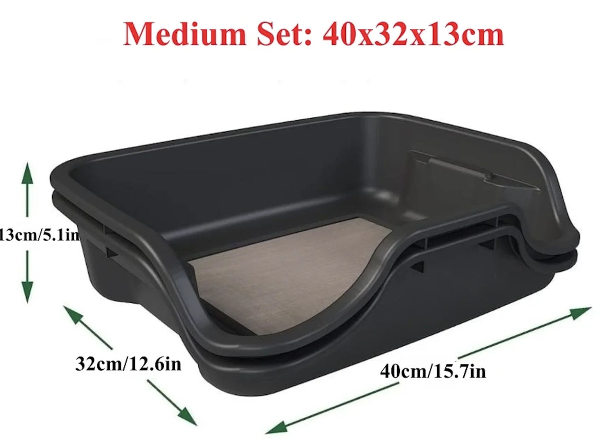 Black Lap Trim Tray Bin Set With 150 Micron Screen + Replaceable Sieve