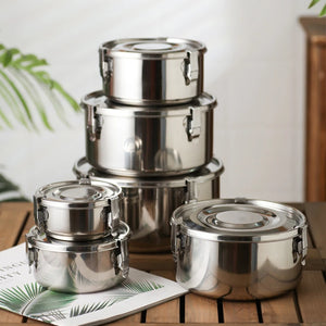 Air Tight Stainless Steel Herb Storage Container | 7cm X 14cm | 1000ml
