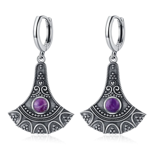 Natural Stone Bohemian Drop Earrings | Kyanite & Moonstone | Assorted Designs