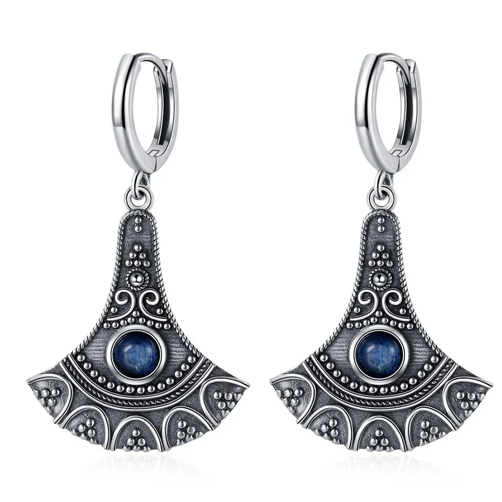 Natural Stone Bohemian Drop Earrings | Kyanite & Moonstone | Assorted Designs