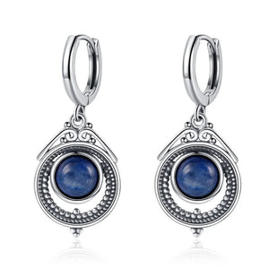 Natural Stone Bohemian Drop Earrings | Kyanite & Moonstone | Assorted Designs