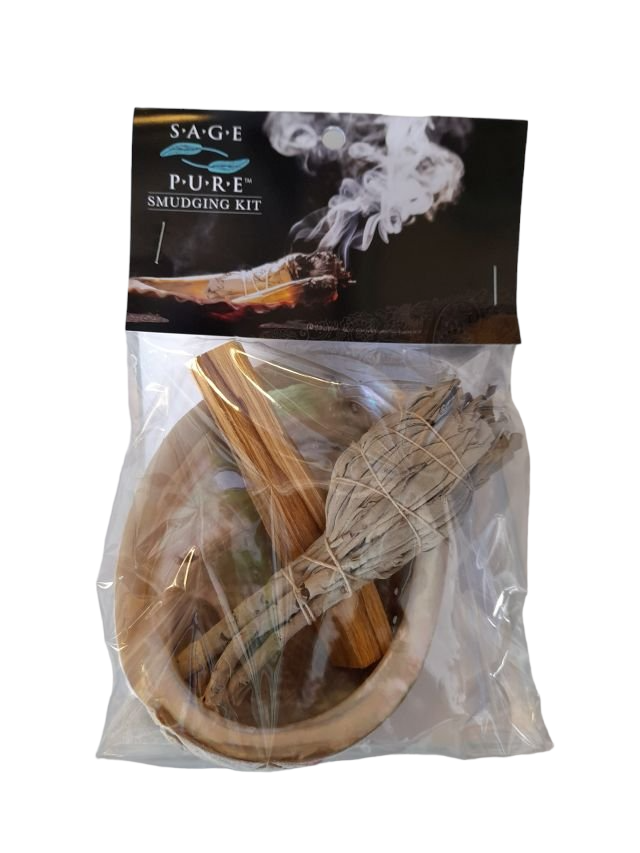 Sage Pure Smudging Kit | Smudge + Palo Santo +  Shell