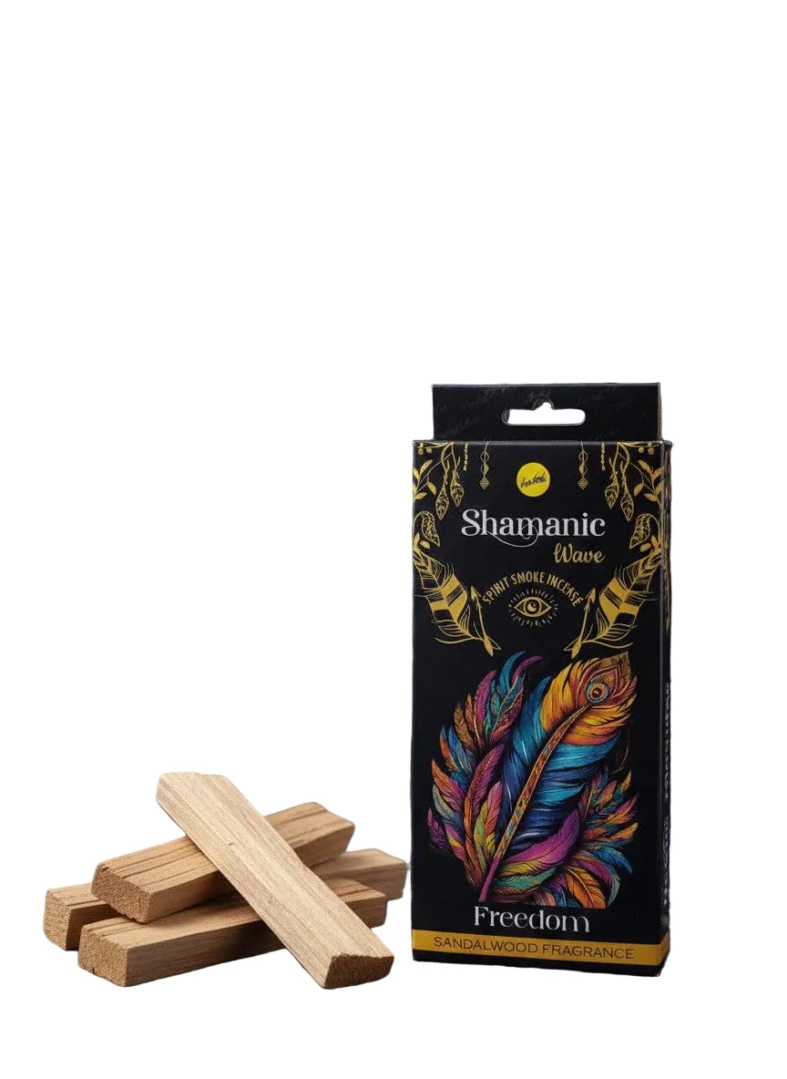 Sandalwood Jumbo Incense Sticks 36 Pack | Sree Vani Shamanic Wave Freedom Thick Garden Incense