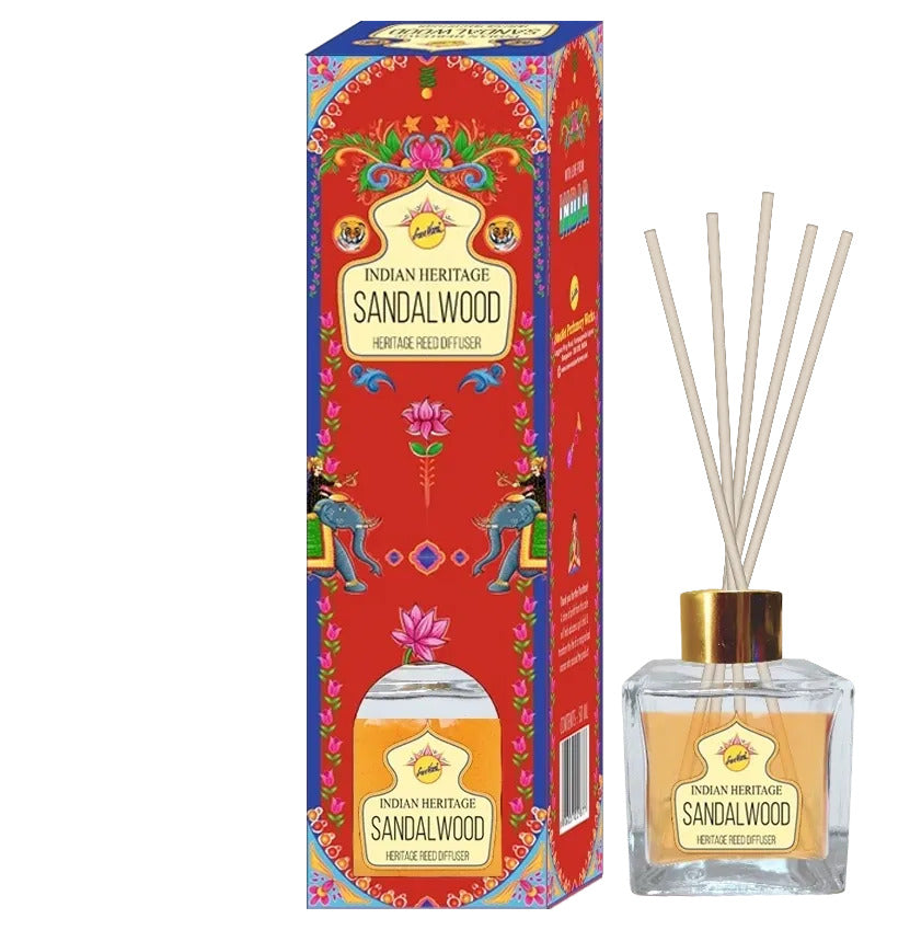 Sandalwood Reed Diffuser 50mL | Sree Vani Indian Heritage Home Fragrance