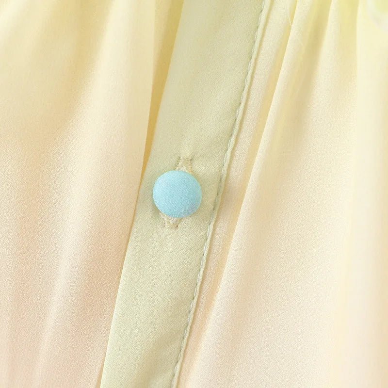 Women's Bohemian Rainbow Maxi Dress | Summer Gradient Patchwork Tiered Chiffon Dress | Elegant Hippie Party Outfit | S–L