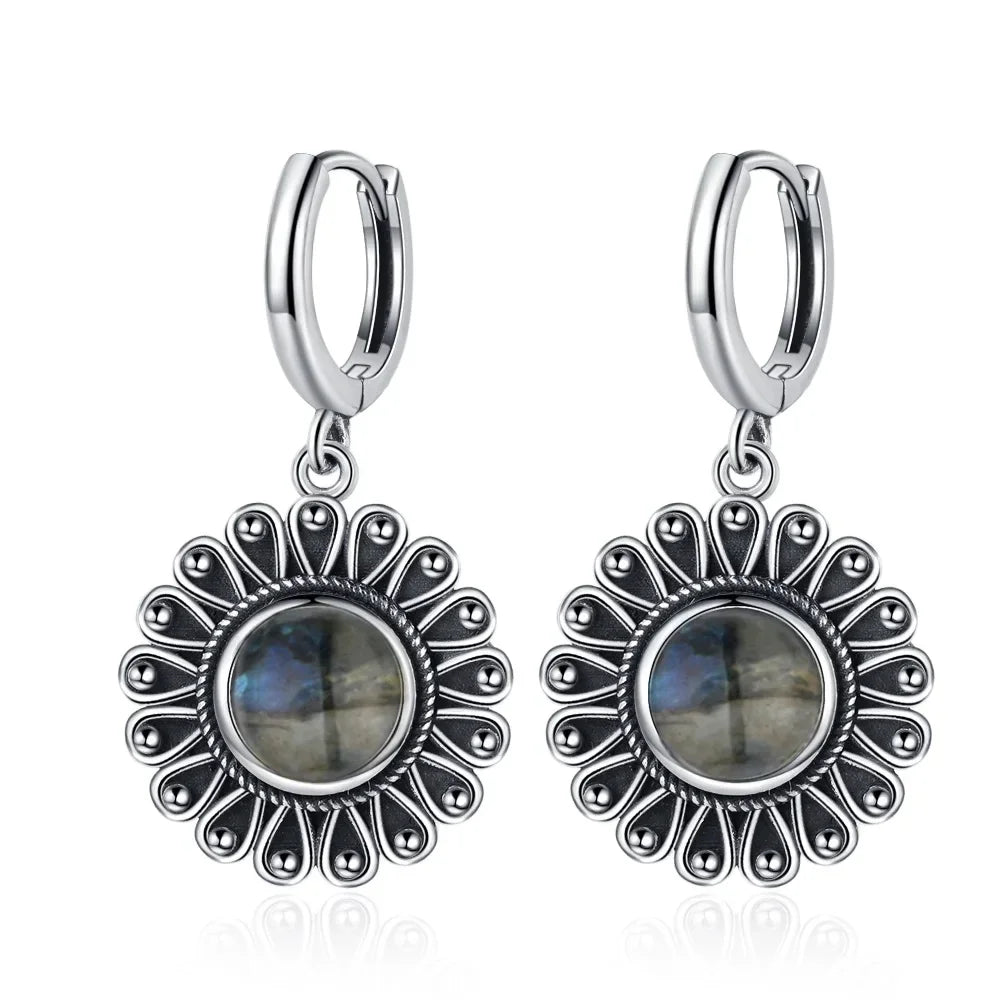 Natural Stone Bohemian Drop Earrings | Kyanite & Moonstone | Assorted Designs